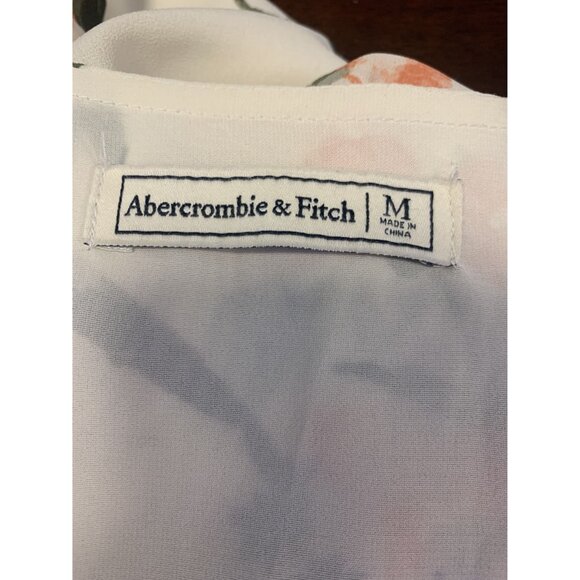 Abercrombie & Fitch Floral Wrap Style Whimsical Midi Dress Size M - Picture 5 of 10